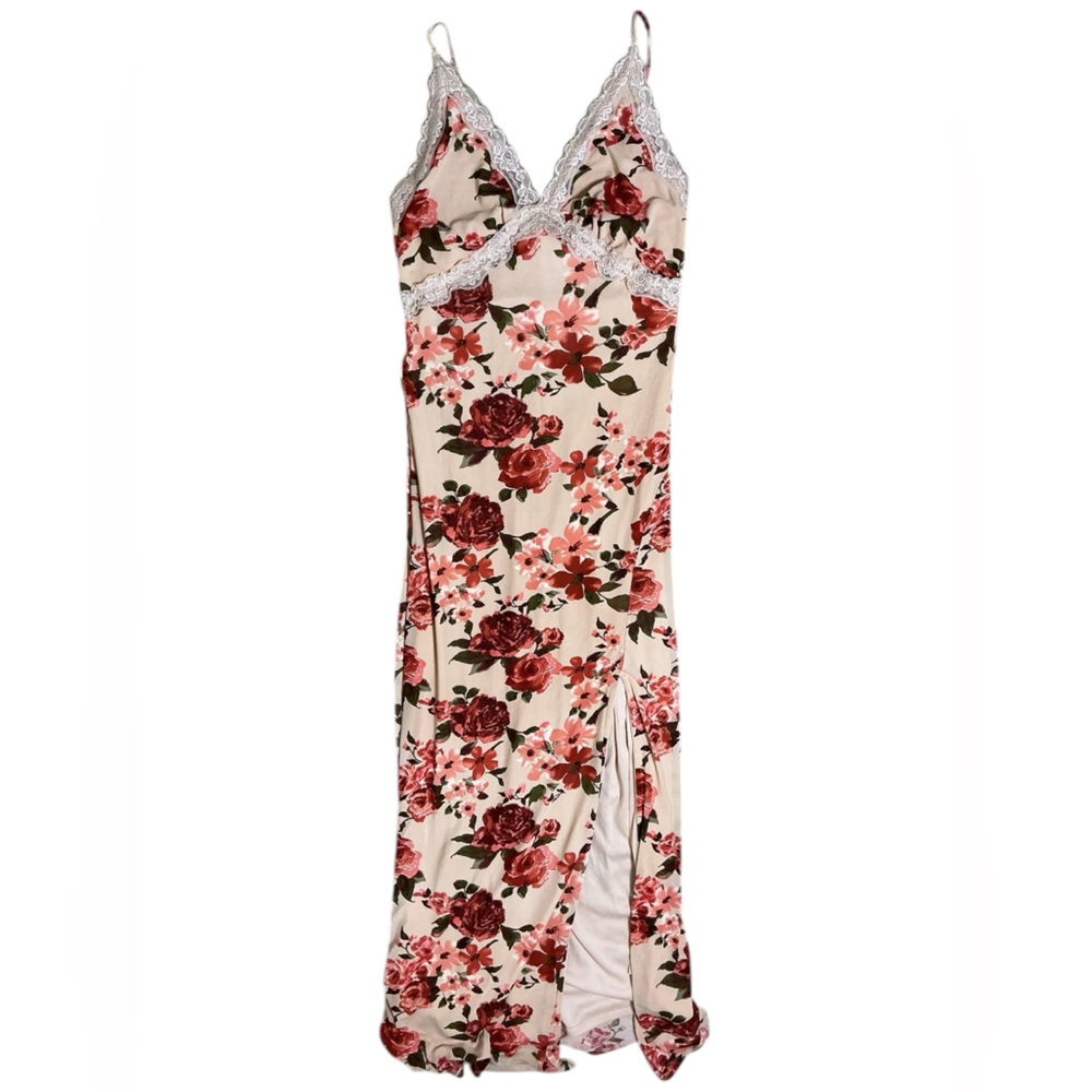 Jessica Simpson floral lace trim maxi dress size S - Picture 2 of 7